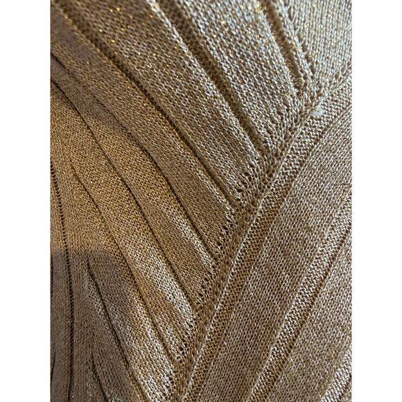Salvatore Ferragamo RARE Gold Knit Stretch mini halter dress Size XS VINTAGE hot - Picture 6 of 11